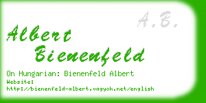 albert bienenfeld business card